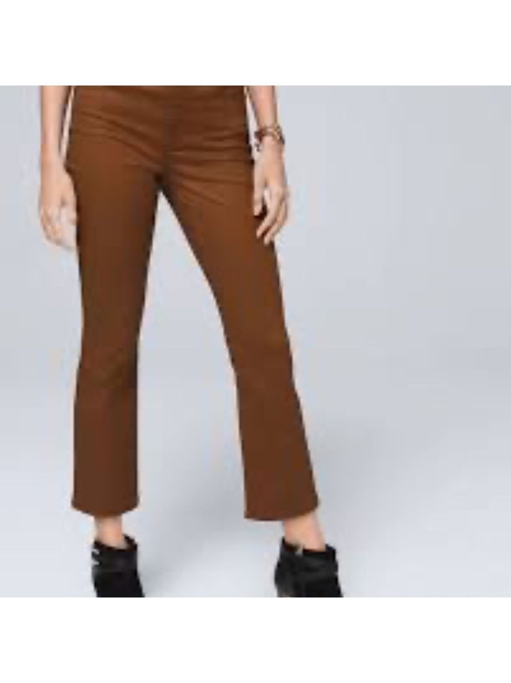 White House Black Market High-Rise Coated The Boot Crop Jean